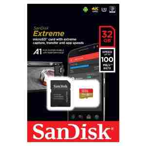 Spominska kartica SDXC-Micro 32GB Sandisk 100MB/s/60MB/s U3 V30 UHS-I +adapter (SDSQXAF-032G-GN6MA)