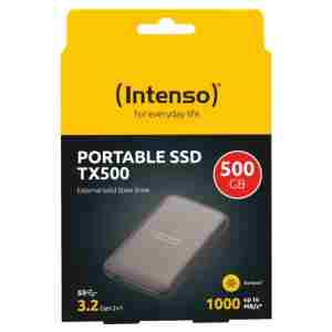 Prenosni SSD 500GB Intenso TX500, USB-C3.2, 1000/1000MB/s (3827450)