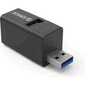 USB hub s 3 vhodi, 1x USB 3.0, 2x USB 2.0, Alu črn, ORICO MINI-U32L