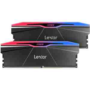 RAM DDR5 64GB Kit (2x32) PC5-51200 6400MT/s CL32 1.4V, XMP, Lexar ARES RGB, črn