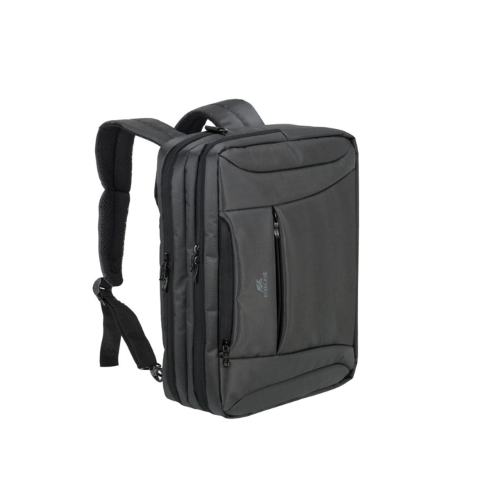 RivaCase ogljeno črna spremenljiva torba/nahrbtnik za prenosni računalnik 16 8290