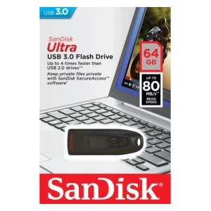Sandisk Ultra 64GB USB3.0 črn spominski ključek