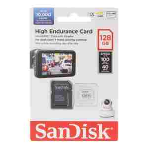 SanDisk High Endurance video microSDHC 128GB + SD Adapter Full HD / 4K video, do 100/40 MB/s C10, U3