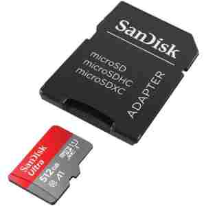 SanDisk Ultra microSDXC 512GB + SD Adapter 150MB/s  A1 Class 10 UHS-I