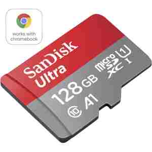 SanDisk Ultra microSDXC 128GB + SD Adapter 140MB/s  A1 Class 10 UHS-I