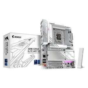 GIGABYTE Z890 AORUS ELITE WIFI7 ICE, DDR5, SATA3, USB4, DP, 2.5GbE, WIFI 7, LGA1851 ATX