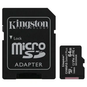 Spominska kartica SDXC-Micro 64GB Kingston Canvas Select Plus 100MB/s/85MB/s U1 V10 UHS-I +adapter