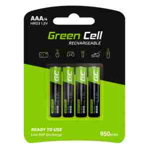 Green Cell polnljivi akumulatorji 4x AAA HR03 950mAh