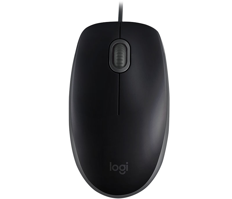 Logitech miška B110 Silent, črna