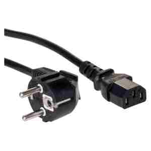 Napajalni kabel PC 220V 1,80m Schuko – C13 črn