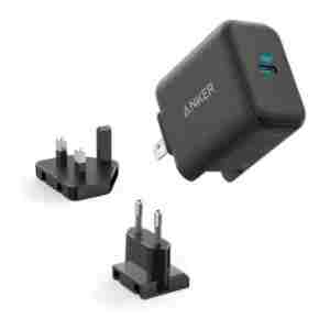 Anker USB-C stenski polnilec, 25W, črn