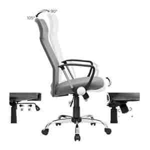 SONGMICS pisarniški stol siv OBN034G01