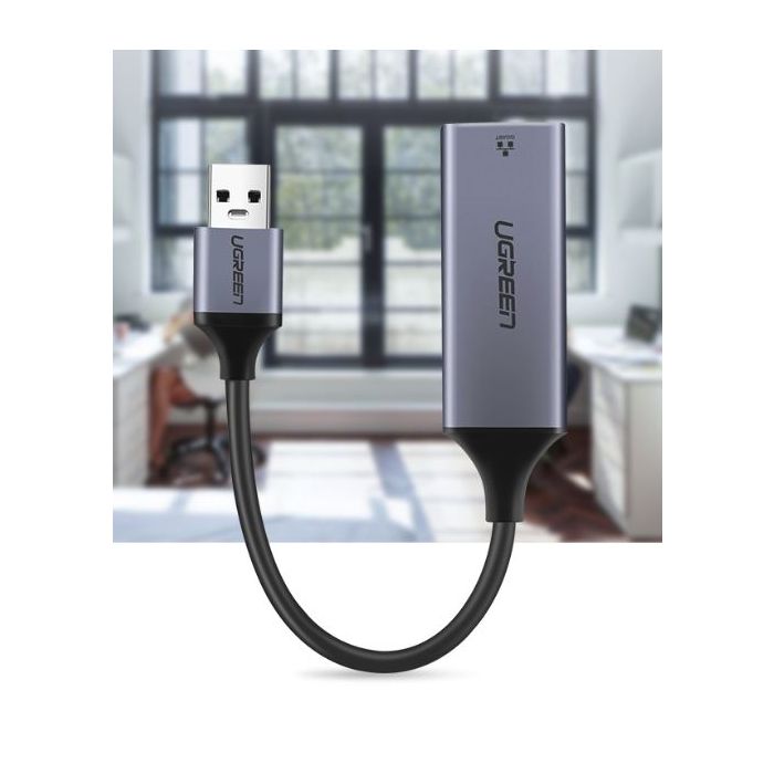 Ugreen USB 3.0 Gigabit Ethernet Adapter mrežna kartica siv - box - slika 2