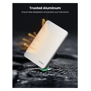 Ugreen 2.5 SATA ohišje za disk srebrn - box