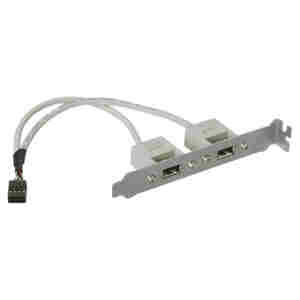 Adapter MB interni USB 2.0  v 2x USB 2.0 PCI slot 20cm 2x5PIN