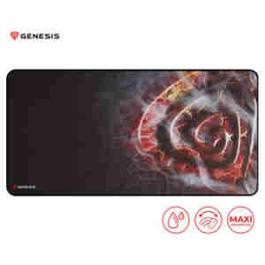 Podloga za miško Genesis mikrovlakna 900x450x2,5mm Maxi Lava vodoodporna črna