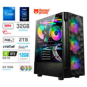 Računalnik MEGA TWR S7 i7-12700K/RTX5070/32GB/2TB-4.0/750W/Brez OS RGB