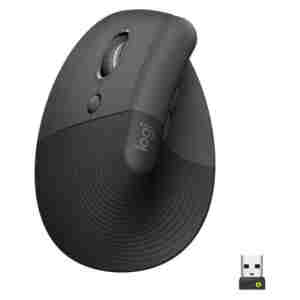 Miš brezžična + Bluetooth Logitech Lift Vertical za levičarje 4000DPI ergonomična grafitna (910-006474)