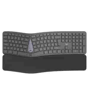 Tipkovnica Bluetooth + USB Ewent Wireless Ergonomic Multi-Connect SLO | Slovenski nabor znakov črno-siva (EW3289)