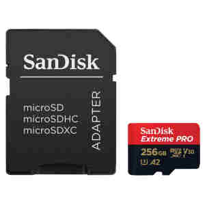 Spominska kartica SDXC 256GB Sandisk Extreme Pro 200MB/s/140MB/s U3 V30 UHS-I +adapter (SDSQXCD-256G-GN6MA)