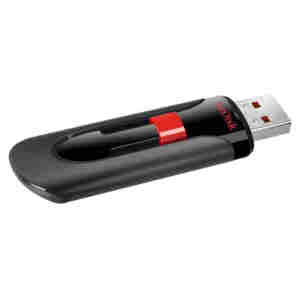 Spominski ključek 32GB USB 2.0 Sandisk Cruzer GLIDE 9MB/s plastičen drsni črn rdeč (SDCZ60-032G-B35)