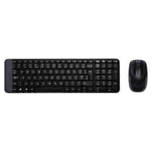 Tipkovnica in miš Logitech brezžična desktop MK220 US international črna SLO gravura (920-003168)
