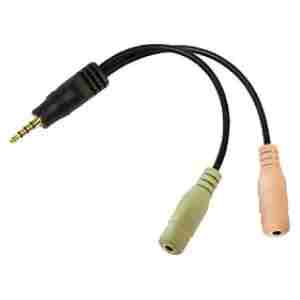 Adapter Audio 3,5mm M => 2 x 3,5mm Ž LogiLink 0,15m (CA0021)