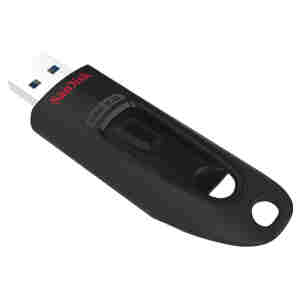 Spominski ključek 16GB USB 3.0 Sandisk Ultra 80MB/s - plastičen/drsni/črn (SDCZ48-016G-U46)