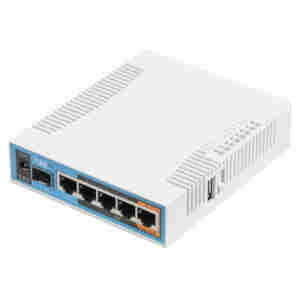 Usmerjevalnik brezžični Mikrotik hAP ac WiFi5 802.11ac AC1750 1300Mbit/s dualband 1xSFP 5xLAN 2x notranja antena (RB962UiGS-5HacT2HnT)