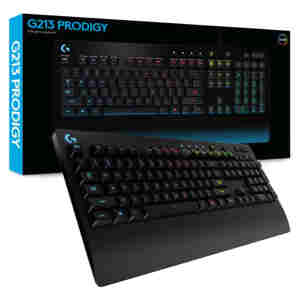 Gaming Tipkovnica USB Logitech G213 Prodigy US international | SLO gravura črna RGB (920-008093)