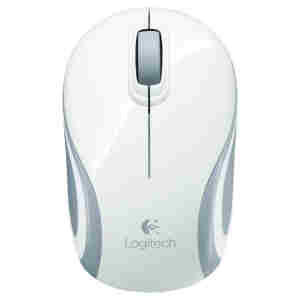 Miš  Logitech NoteBook Brezžična M187 optična nano bela (910-002736)
