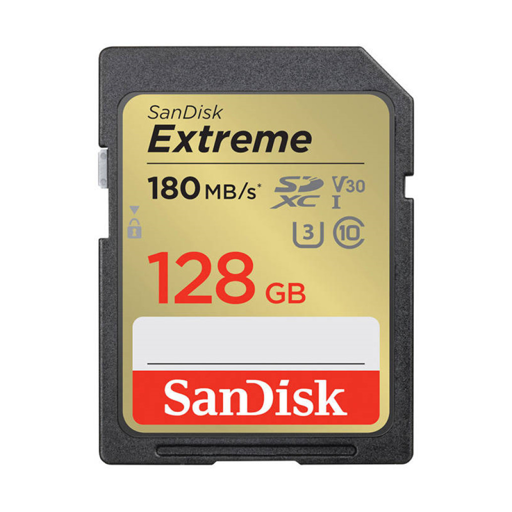 Spominska kartica SDXC 128GB Sandisk Extreme 90MB/s/180MB/s U3 V30 UHS-I (SDSDXVA-128G-GNCIN)