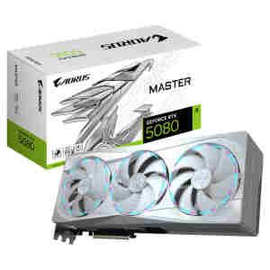 Grafična kartica nVidia RTX5080 GigaByte Master ICE bela - 16GB GDDR7 (GV-N5080AORUSM ICE-16GD)