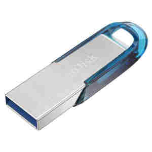Spominski ključek 32GB USB 3.0 Sandisk Ultra Flair 150MB/s - kovinski/brez pokrovčka/srebrn (SDCZ73-032G-G46B)
