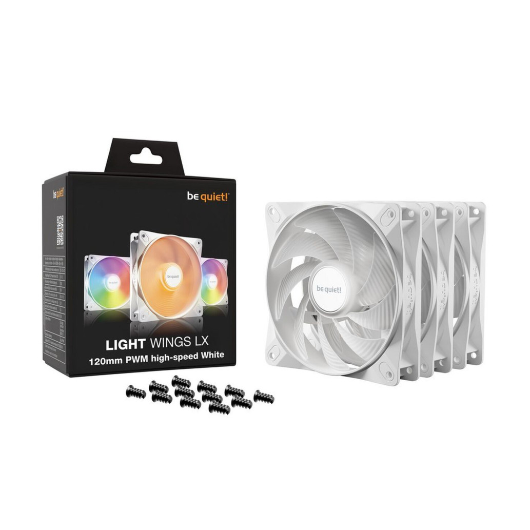 Ventilator be quiet! Light Wings LX High Speed 120mm bela RGB (3 pack) - slika 3