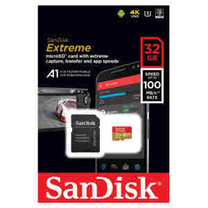 Spominska kartica SDXC-Micro 32GB Sandisk 100MB/s/60MB/s U3 V30 UHS-I +adapter (SDSQXAF-032G-GN6MA)