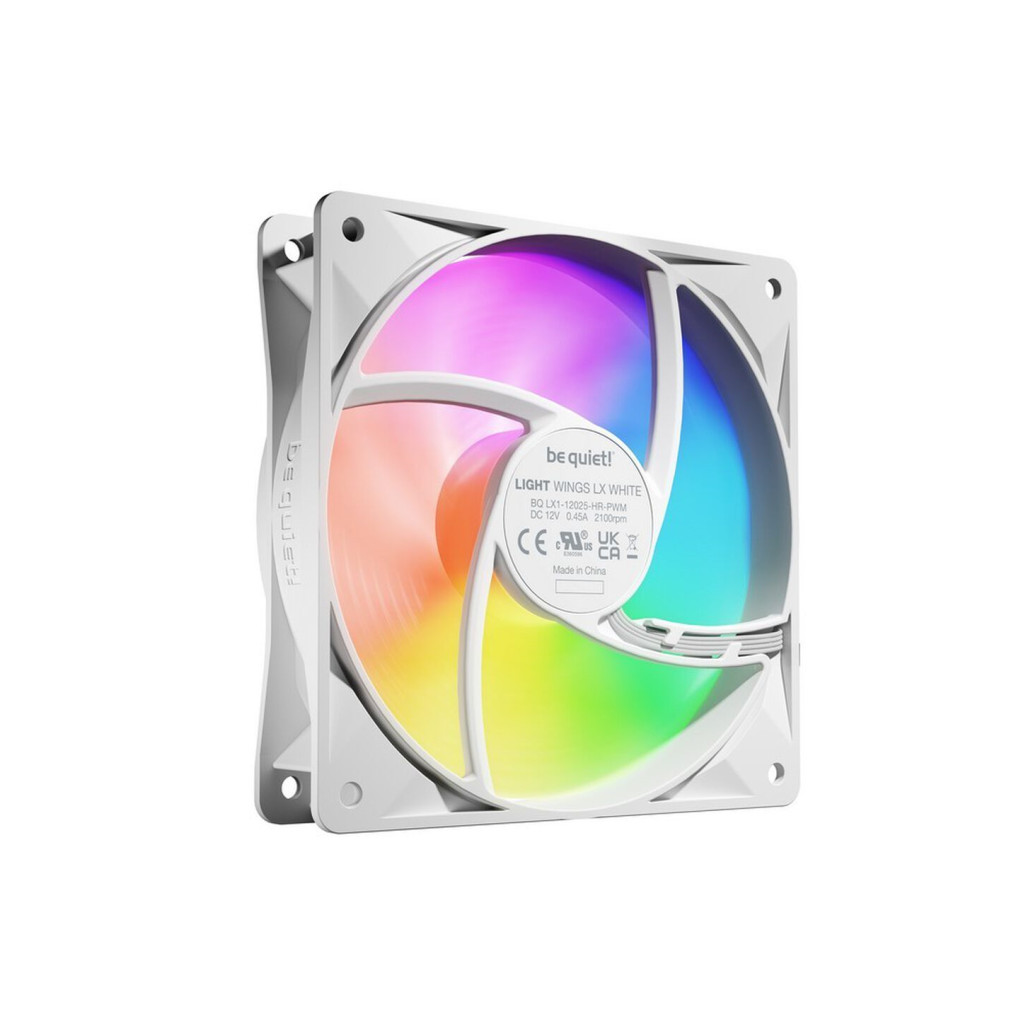 Ventilator be quiet! Light Wings LX High Speed 120mm bela RGB (3 pack) - slika 2