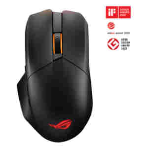 Miš Asus brezžična + Bluetooth Chakram X Origin optična gaming 11 gumbov 36000DPI RGB črna (90MP02N1-BMUA00)