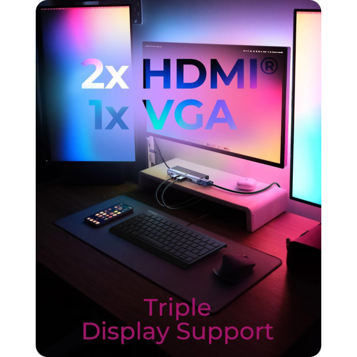 IcyBox IB-DK4062-CPD 12-v-1 DockingStation priklopna postaja s trojnim video priključkom - slika 3