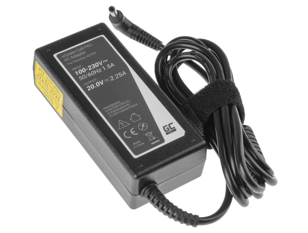 Green Cell PRO napajalnik / AC Adapter 20V 2.25A 45W za Lenovo IdeaPad - slika 5