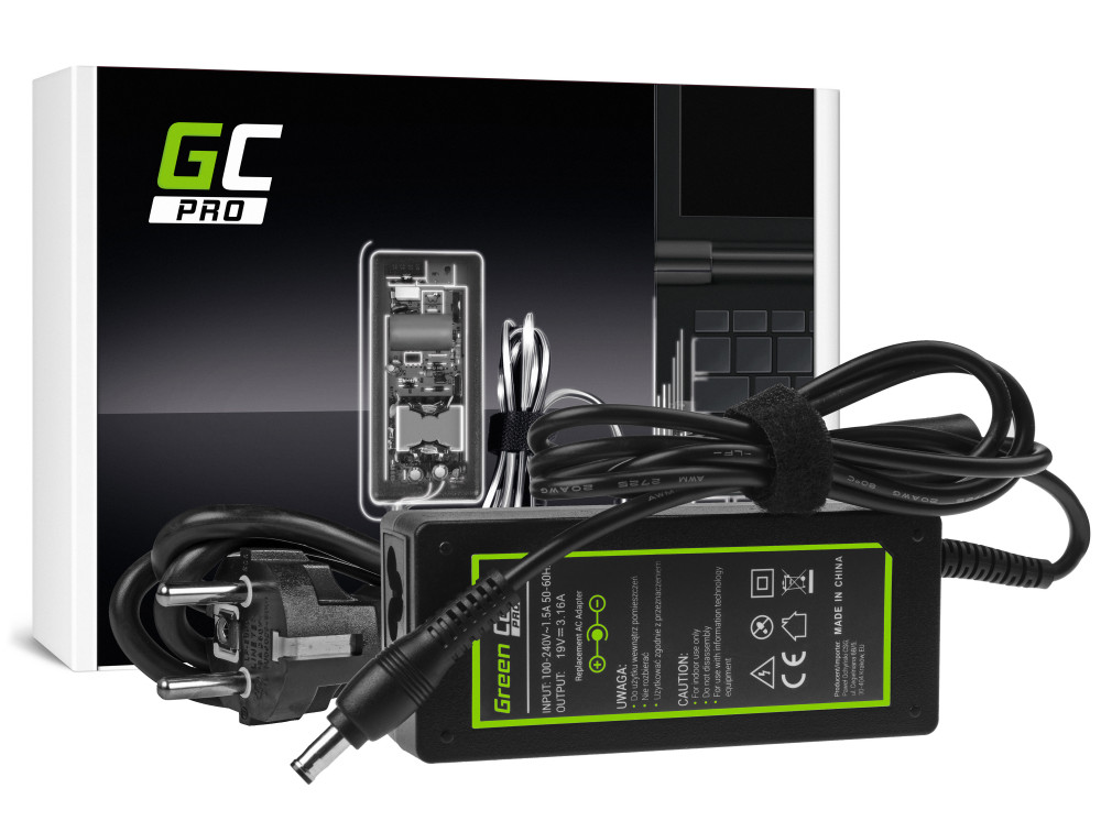 Green Cell PRO napajalnik / AC Adapter 19V 3.16A 60W za Samsung