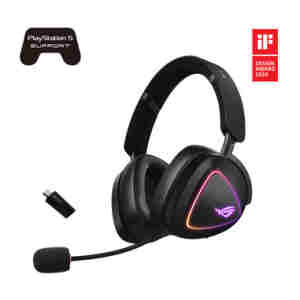 Slušalke ASUS ROG Delta II, Wireless, Bluetooth, črne