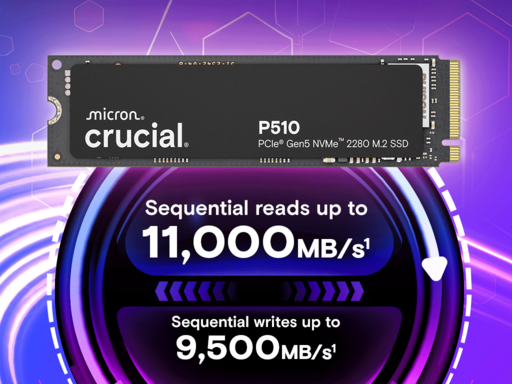 SSD 1TB M.2 80mm PCI-e 5.0 x4 NVMe, CRUCIAL P510 (CT1000P510SSD8) - slika 2