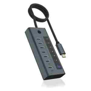 IcyBox IB-HUB1457-C31 7-portni hub vmesnik USB-C 3.2