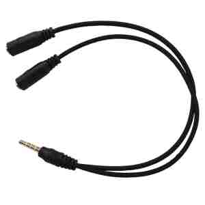 HAVIT adapter 3.5mm (M) na 2x 3.5mm (Ž - mikrofon + slušalke)