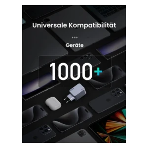 Ugreen Nexode Pro 65W 3-Portni GaN USB polnilec s priloženim 1,5M 100W USB-C polnilnim kablom