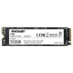 Patriot P300 512GB M.2 NVMe SSD PCIe Gen 3 x4