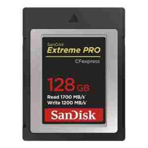 SanDisk Extreme PRO CFexpress Tip B, 128GB, 1700MB/s branje, 1200MB/s pisanje
