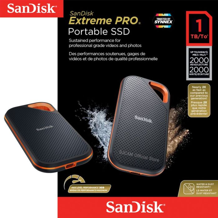 SanDisk Extreme PRO 1TB Portable SSD - Read/Write Speeds up to 2000MB/s, USB 3.2 Gen 2x2, - slika 2