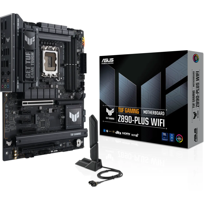 ASUS TUF GAMING Z890-PLUS WIFI, DDR5, SATA3, USB4, DP, 2.5GbE, WIFI 7, LGA1851 ATX